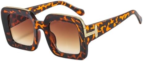 Крупные солнцезащитные очки для женщин, модные квадратные очки с градиентным переходом, толстые солнцезащитные очки для женщин с защитой от УФ-излучения UV400 MTZJH, Leopard Tea
Крупные солнцезащитные очки для женщин, модные квадратные очки с градиентным переходом, толстые солнцезащитные очки для женщин с защитой от УФ-излучения UV400 MTZJH, Leopard Tea