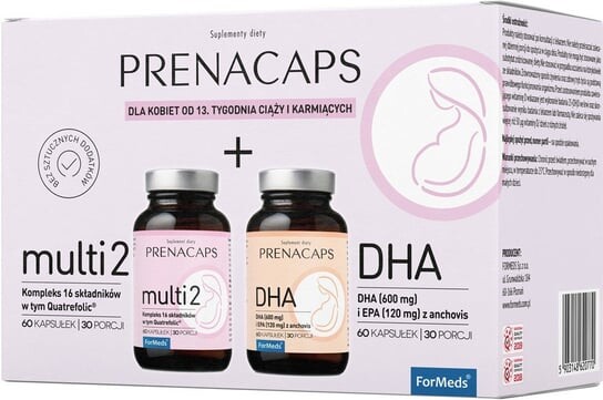 Formeds, Prenacaps Multi 2 + DHA - 60 + 60 капсул
Formeds, Prenacaps Multi 2 + DHA - 60 + 60 капсул