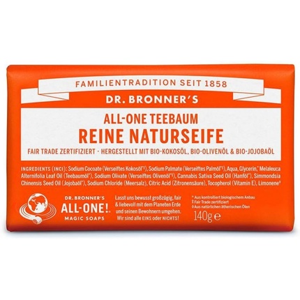 's Tea Tree Pure-Castile Кусковое мыло 140 г Dr. Bronner
's Tea Tree Pure-Castile Кусковое мыло 140 г Dr. Bronner