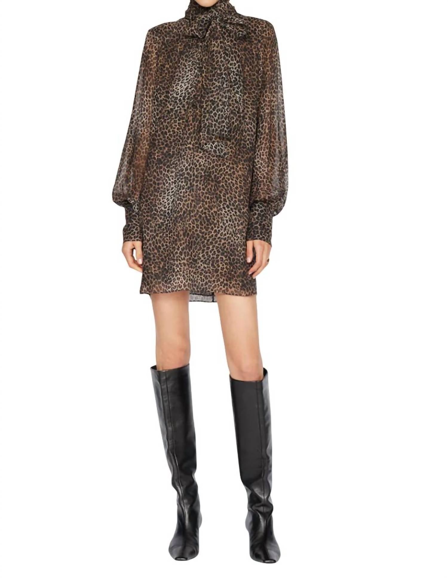 Мини-платье с завязкой на шее, леопардовый многоцветный FRAME
Мини-платье с завязкой на шее, леопардовый многоцветный FRAME