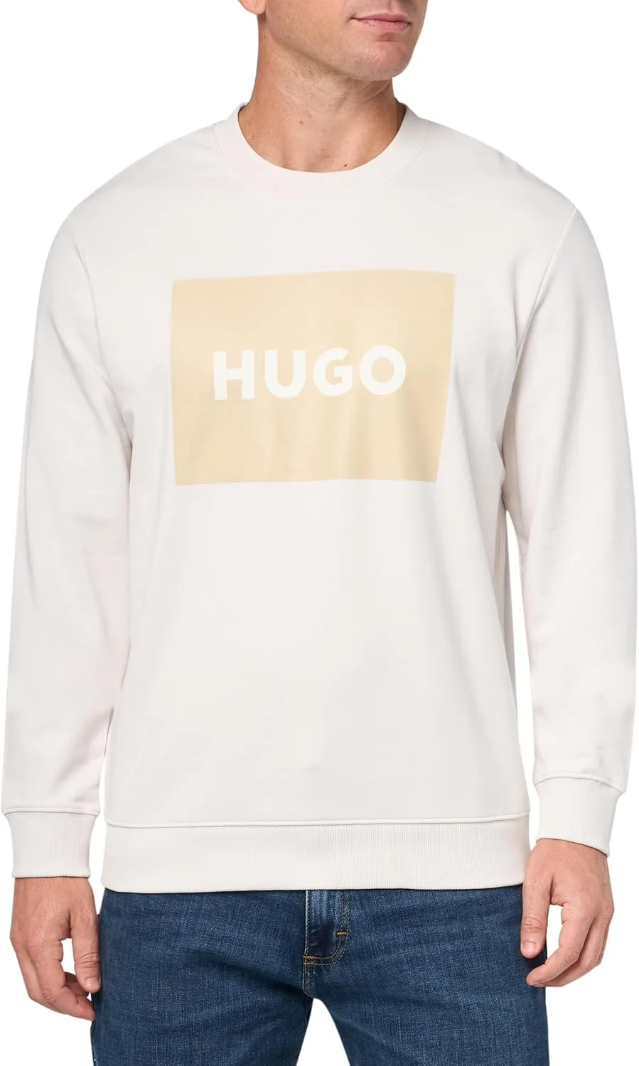 HUGO Мужской свитшот с большим квадратным логотипом
HUGO Мужской свитшот с большим квадратным логотипом