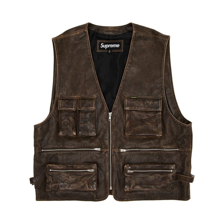 Утепленный жилет Supreme Leather Cargo Vest, Brown
Утепленный жилет Supreme Leather Cargo Vest, Brown