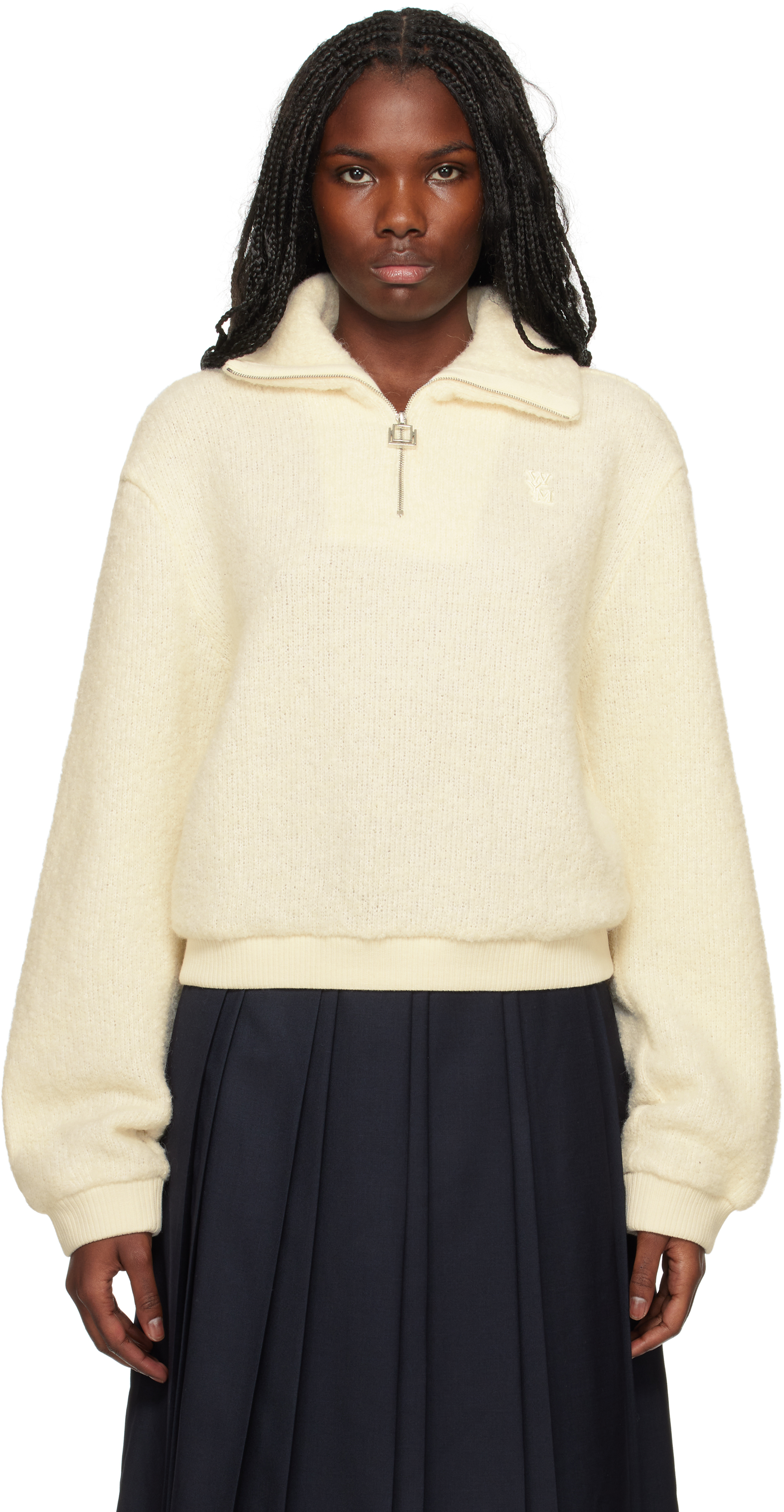 Свитшот Off-White Knit с застежкой-молнией на половину длины WOOYOUNGMI
Свитшот Off-White Knit с застежкой-молнией на половину длины WOOYOUNGMI