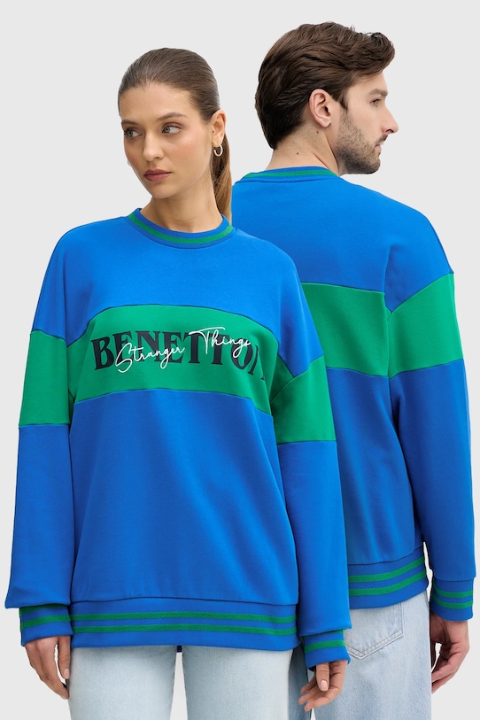 Хлопковая толстовка Stranger Things United Colors Of Benetton, синий
Хлопковая толстовка Stranger Things United Colors Of Benetton, синий