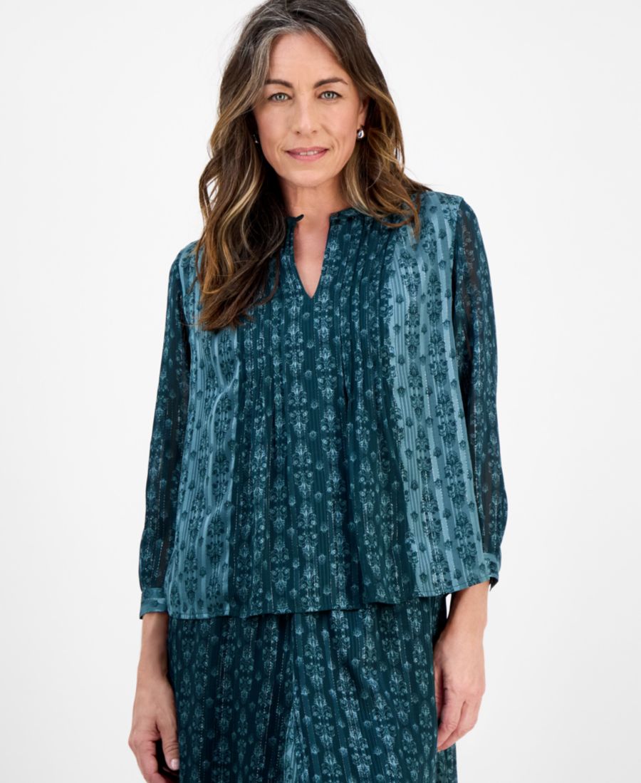Укороченная блузка Damask Shine с присборенным верхом Style & Co, Damask Pon Pine
Укороченная блузка Damask Shine с присборенным верхом Style & Co, Damask Pon Pine