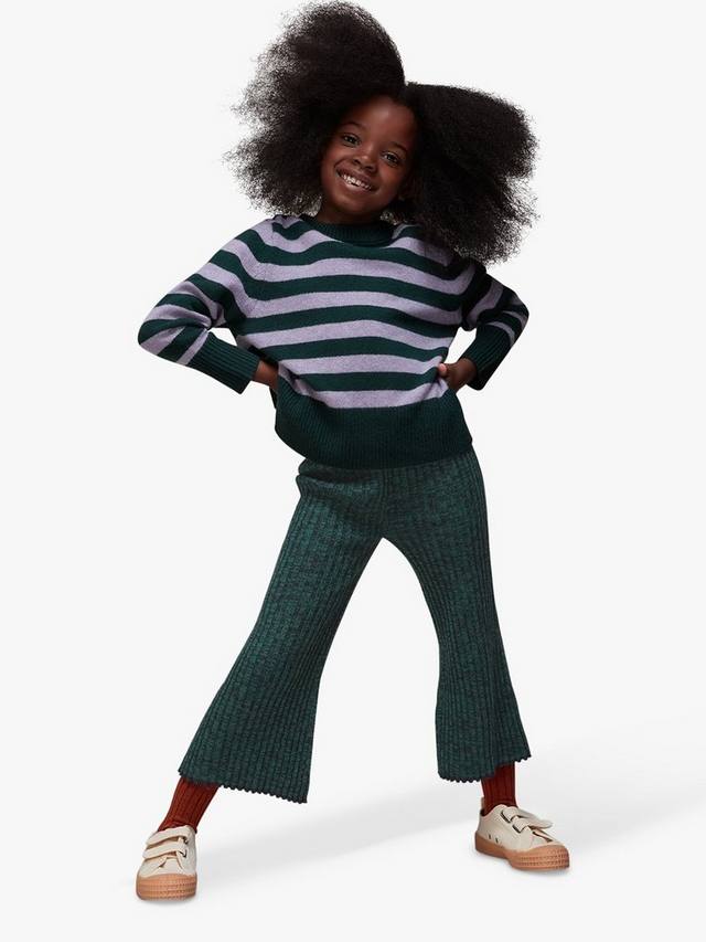 Детские ребристые брюки-клеш Marl Whistles, Green
Детские ребристые брюки-клеш Marl Whistles, Green