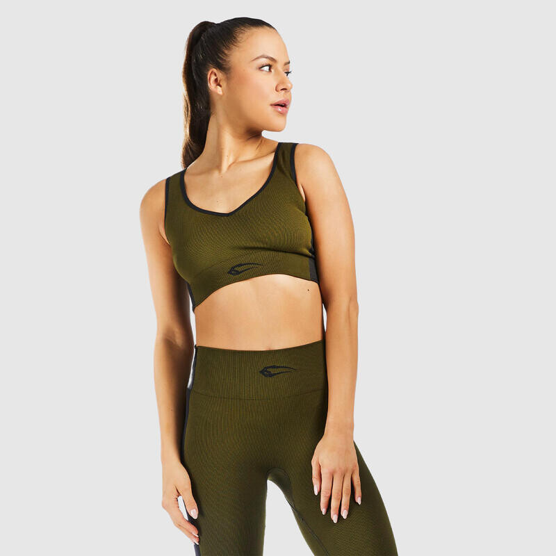 Спортивный бюстгальтер Smilodox, оливково-зеленый
Спортивный бюстгальтер Smilodox, оливково-зеленый