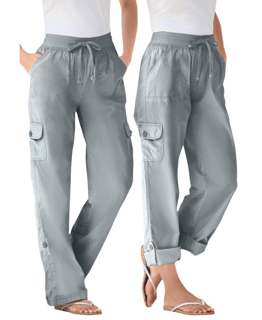 Женские брюки-карго/капри больших размеров, трансформируемые по длине Woman Within, Gunmetal
Женские брюки-карго/капри больших размеров, трансформируемые по длине Woman Within, Gunmetal