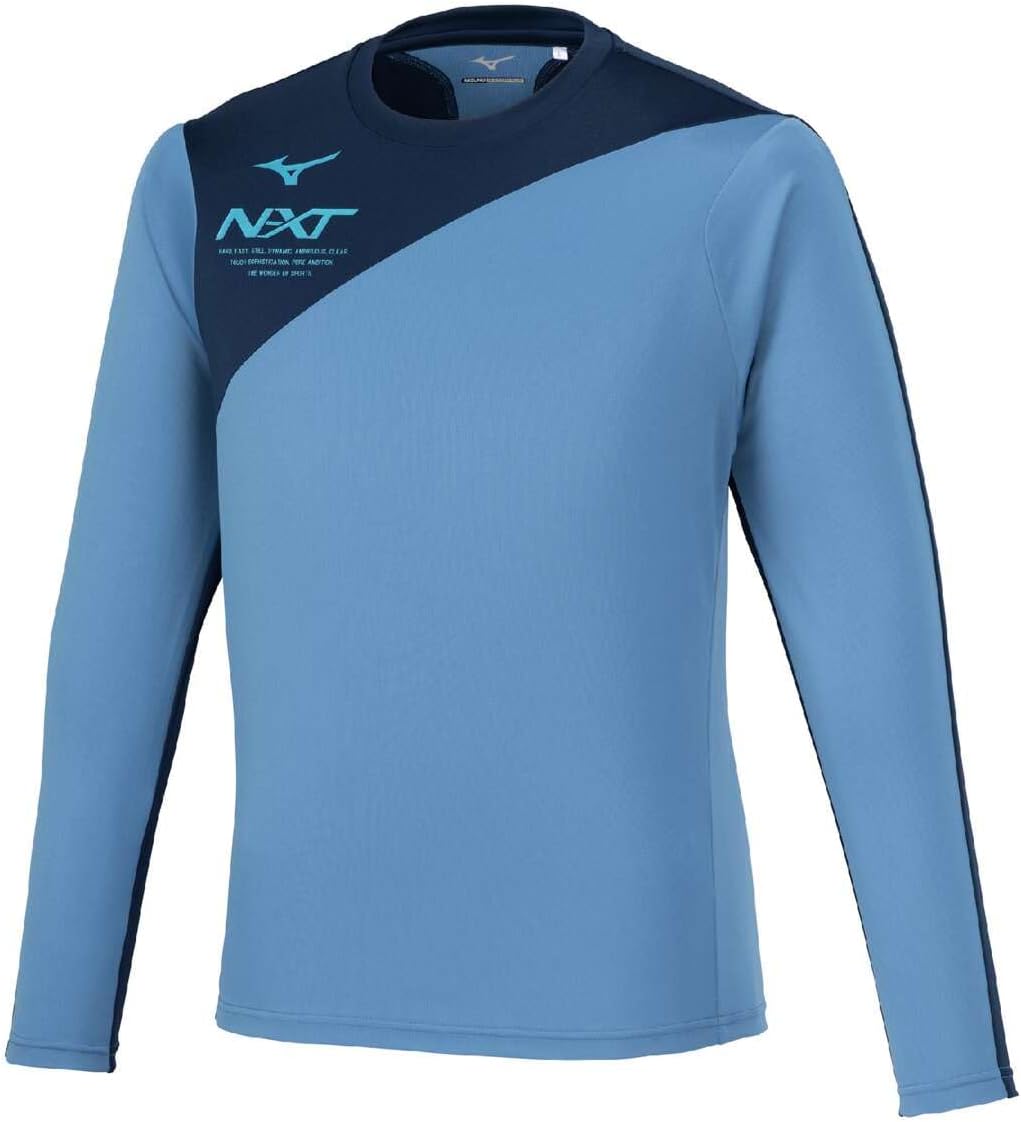 Тренировочная футболка для легкой атлетики NXT, с длинным рукавом, влагоотводящая, быстросохнущая, покрой Dynamotion, U2MAB501 Mizuno, синий
Тренировочная футболка для легкой атлетики NXT, с длинным рукавом, влагоотводящая, быстросохнущая, покрой Dynamotion, U2MAB501 Mizuno, синий