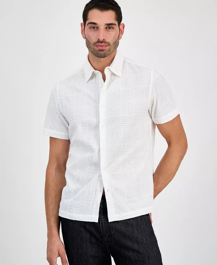 Мужская рубашка Idris с вышивкой на пуговицах и коротким рукавом GUESS, белый
Мужская рубашка Idris с вышивкой на пуговицах и коротким рукавом GUESS, белый