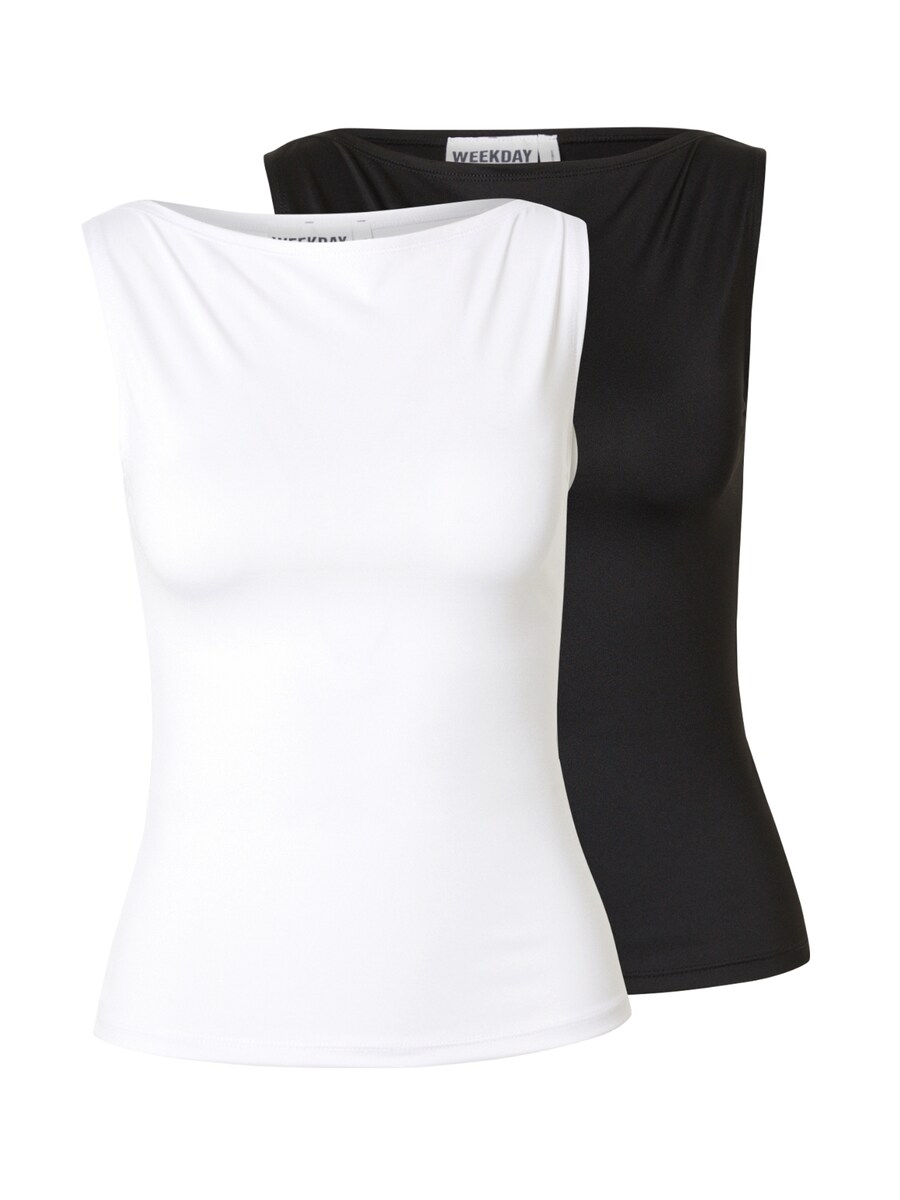 Топ WEEKDAY Annie, цвет Black/Off white
Топ WEEKDAY Annie, цвет Black/Off white