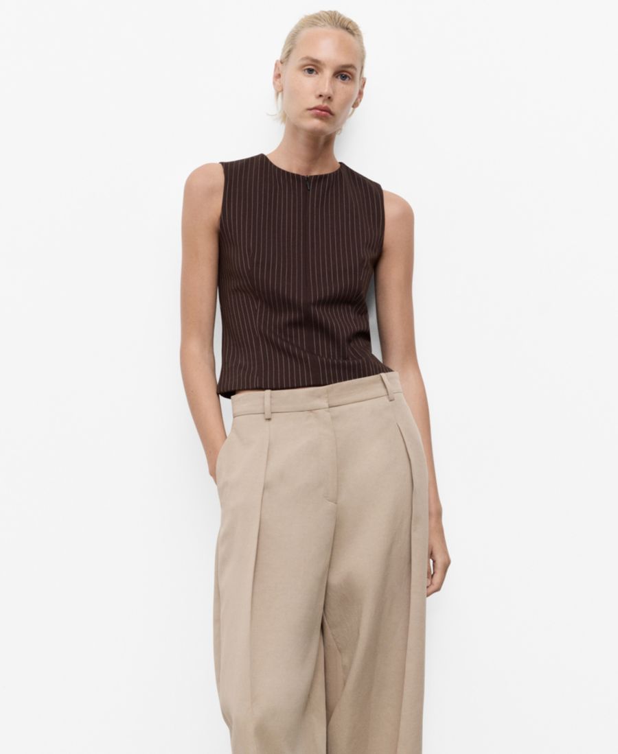 Женская приталенная блузка на молнии MANGO, Brown
Женская приталенная блузка на молнии MANGO, Brown