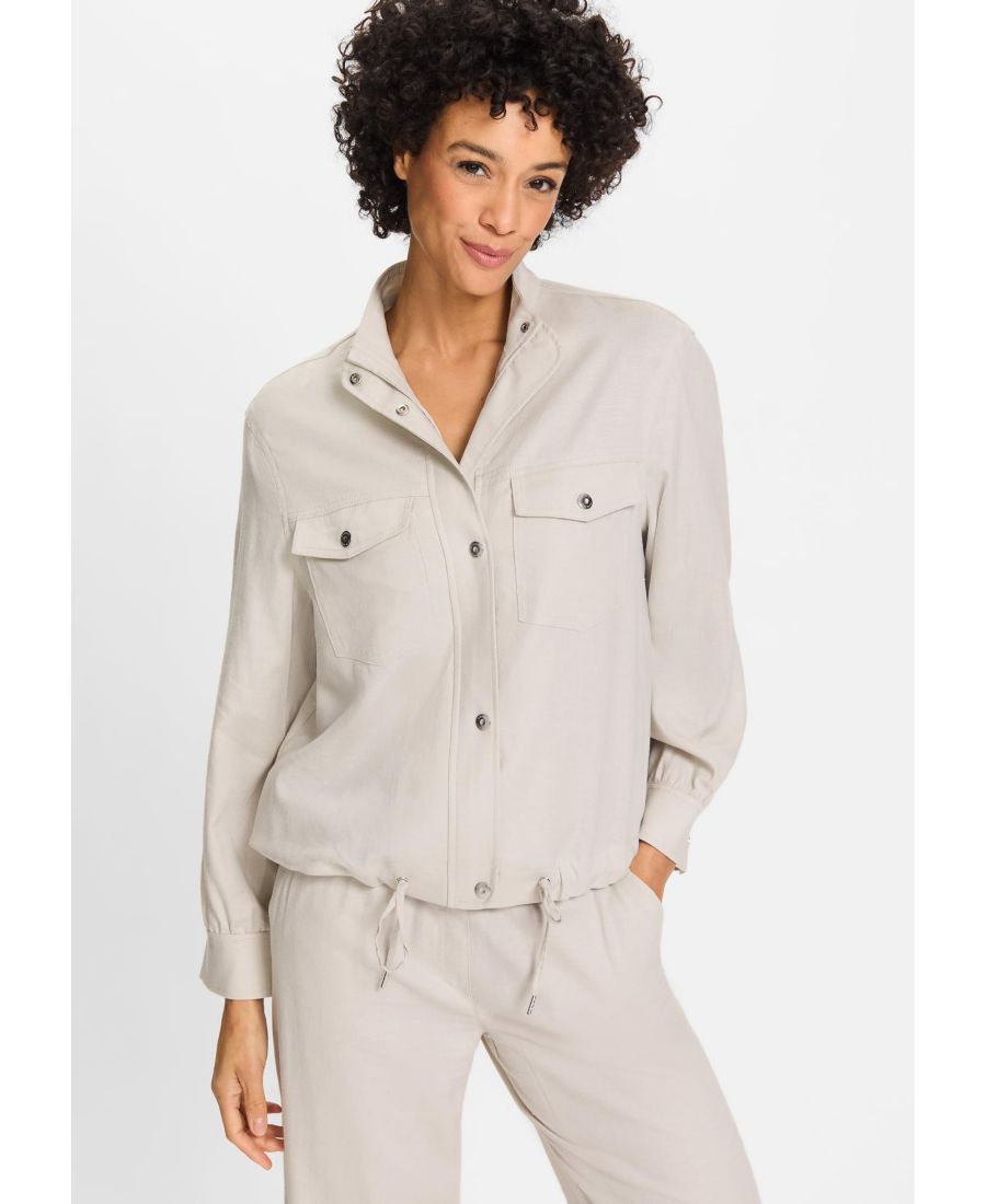 Женская куртка с воротником-стойкой из смесовой льняной ткани Olsen, Light stone
Женская куртка с воротником-стойкой из смесовой льняной ткани Olsen, Light stone