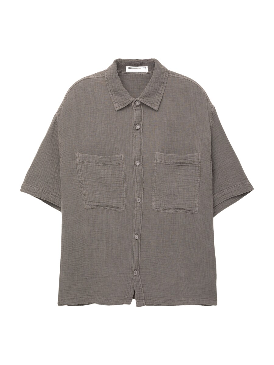 Рубашка на пуговицах Comfort fit Pull&Bear, темно-серый
Рубашка на пуговицах Comfort fit Pull&Bear, темно-серый