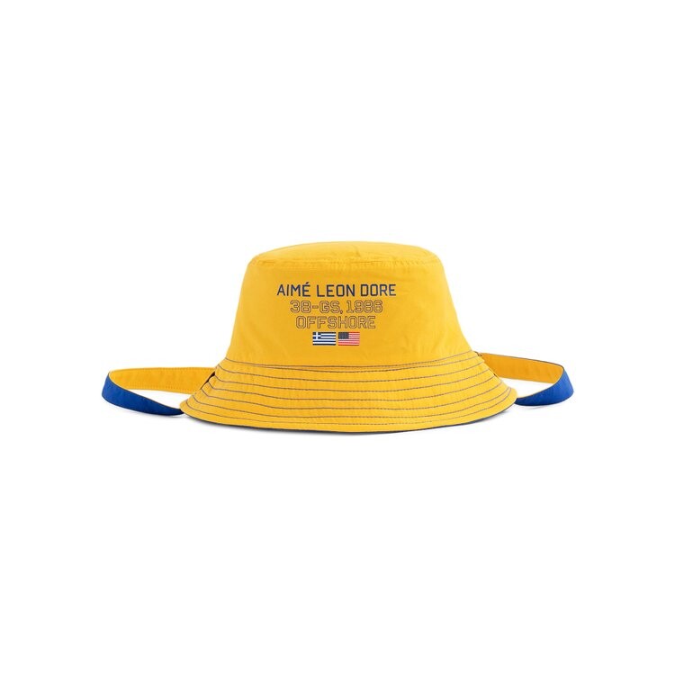 Панама Aimé Leon Dore 38-GS Offshore Reversible Nylon Bucket Hat, цвет Vibrant Yellow 
Панама Aimé Leon Dore 38-GS Offshore Reversible Nylon Bucket Hat, цвет Vibrant Yellow