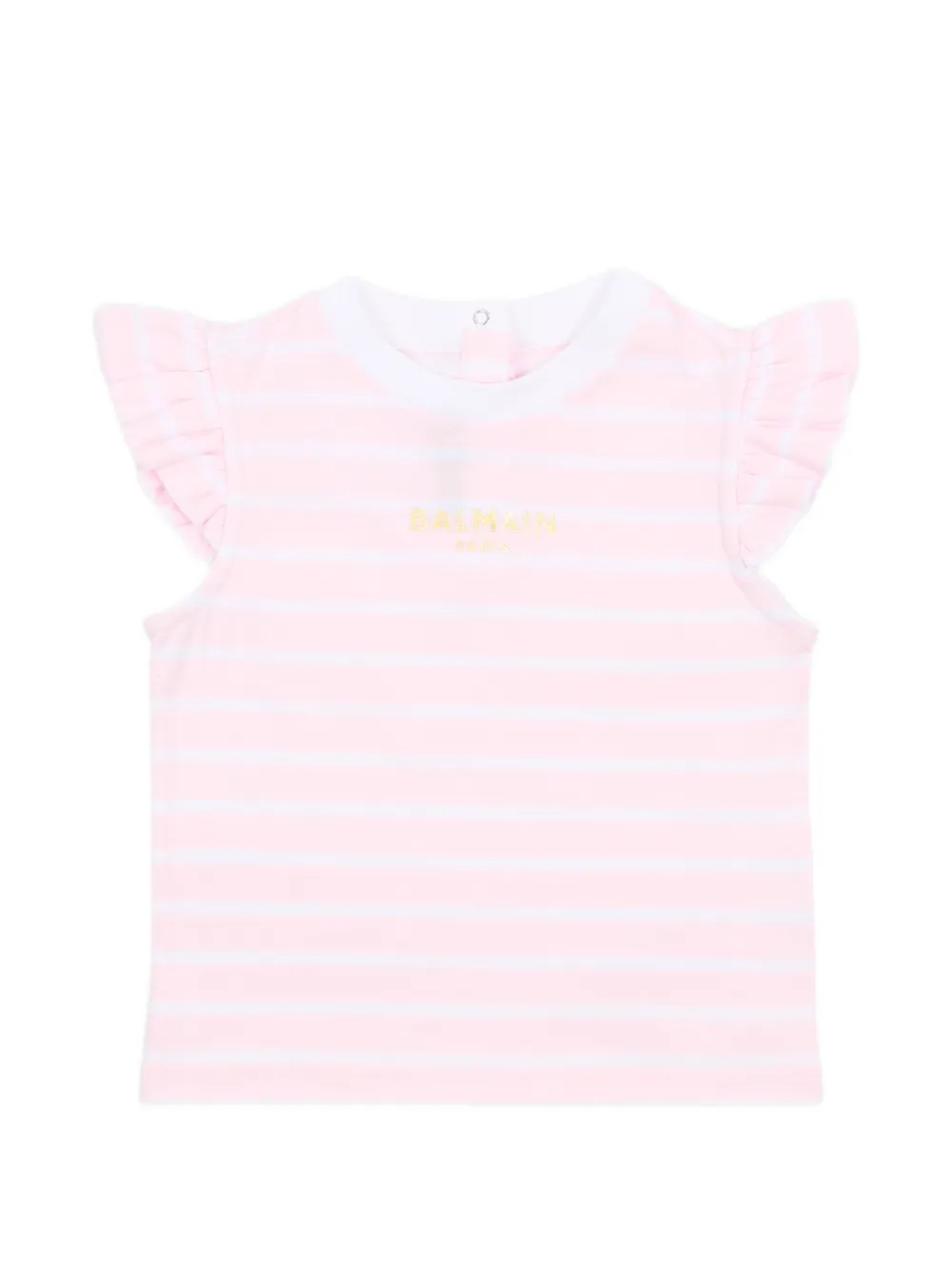 Футболка в полоску с оборками Balmain Kids, розовый
Футболка в полоску с оборками Balmain Kids, розовый