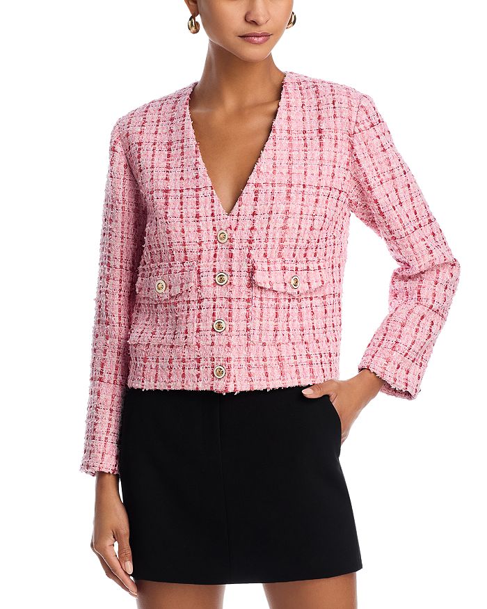 Пиджак из твида с пуговицами спереди AQUA, розовый
Пиджак из твида с пуговицами спереди AQUA, розовый