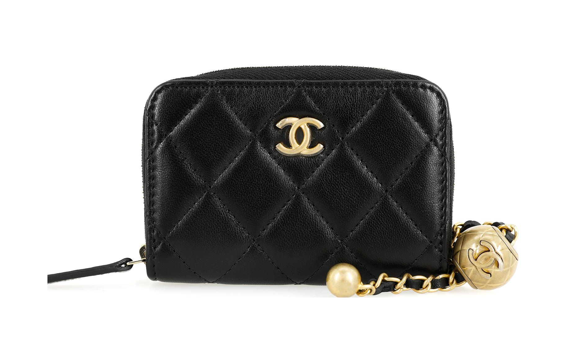 Маленький золотой шарик Кожаный кардхолдер, Кошелек для монет Мини Женский Черный CHANEL
Маленький золотой шарик Кожаный кардхолдер, Кошелек для монет Мини Женский Черный CHANEL