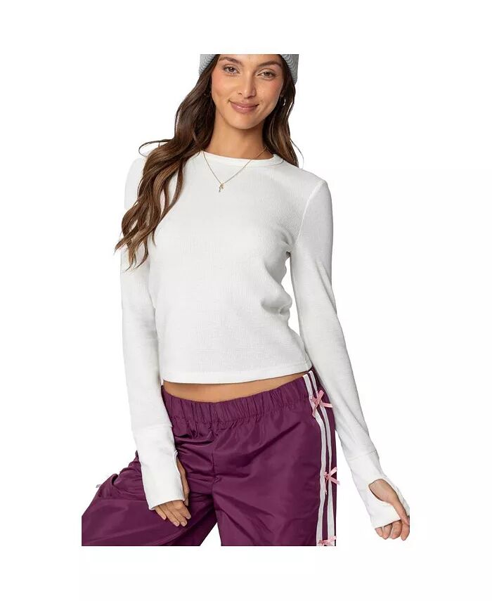 Женская вафельная футболка с длинным рукавом Edikted, белый
Женская вафельная футболка с длинным рукавом Edikted, белый