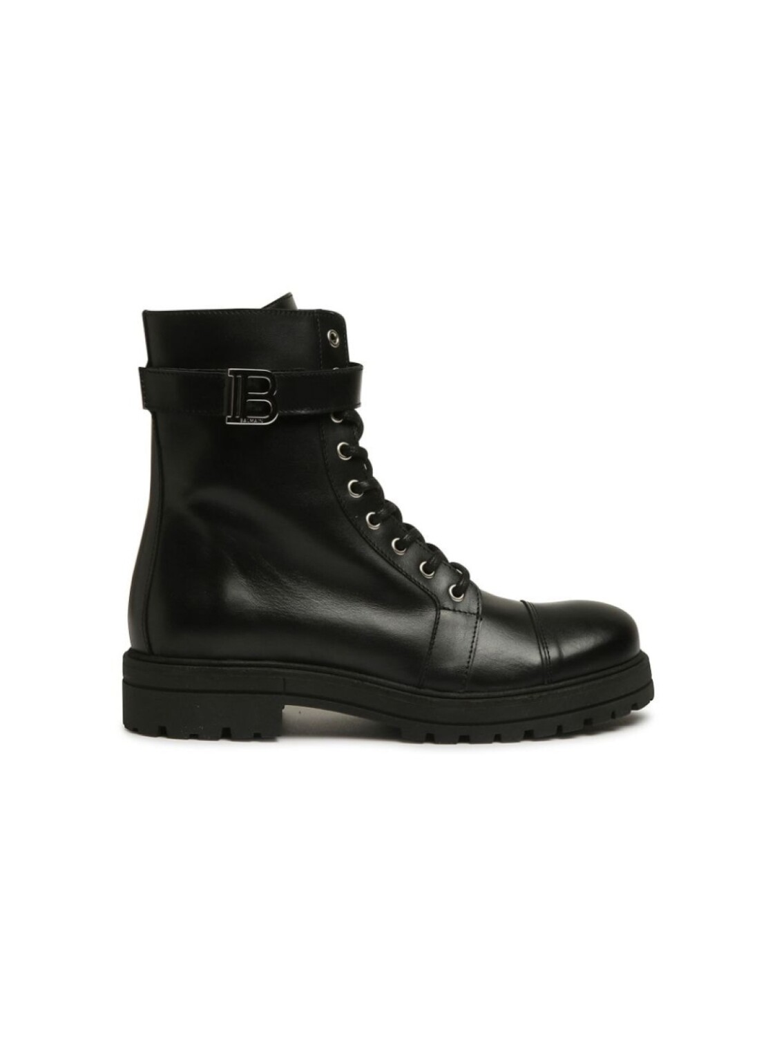 Balmain Kids кожаные ботинки с логотипом, черный 
Balmain Kids кожаные ботинки с логотипом, черный