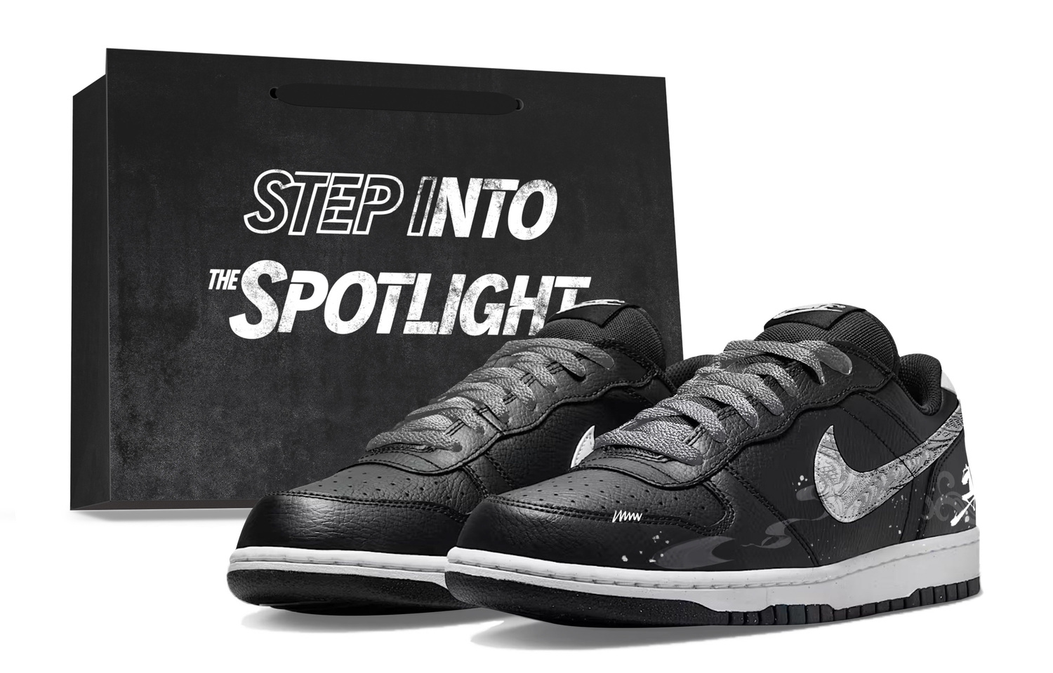 Nike Большие устойчивые к истиранию низкие кеды для скейтбординга унисекс черный серебристый
Nike Большие устойчивые к истиранию низкие кеды для скейтбординга унисекс черный серебристый