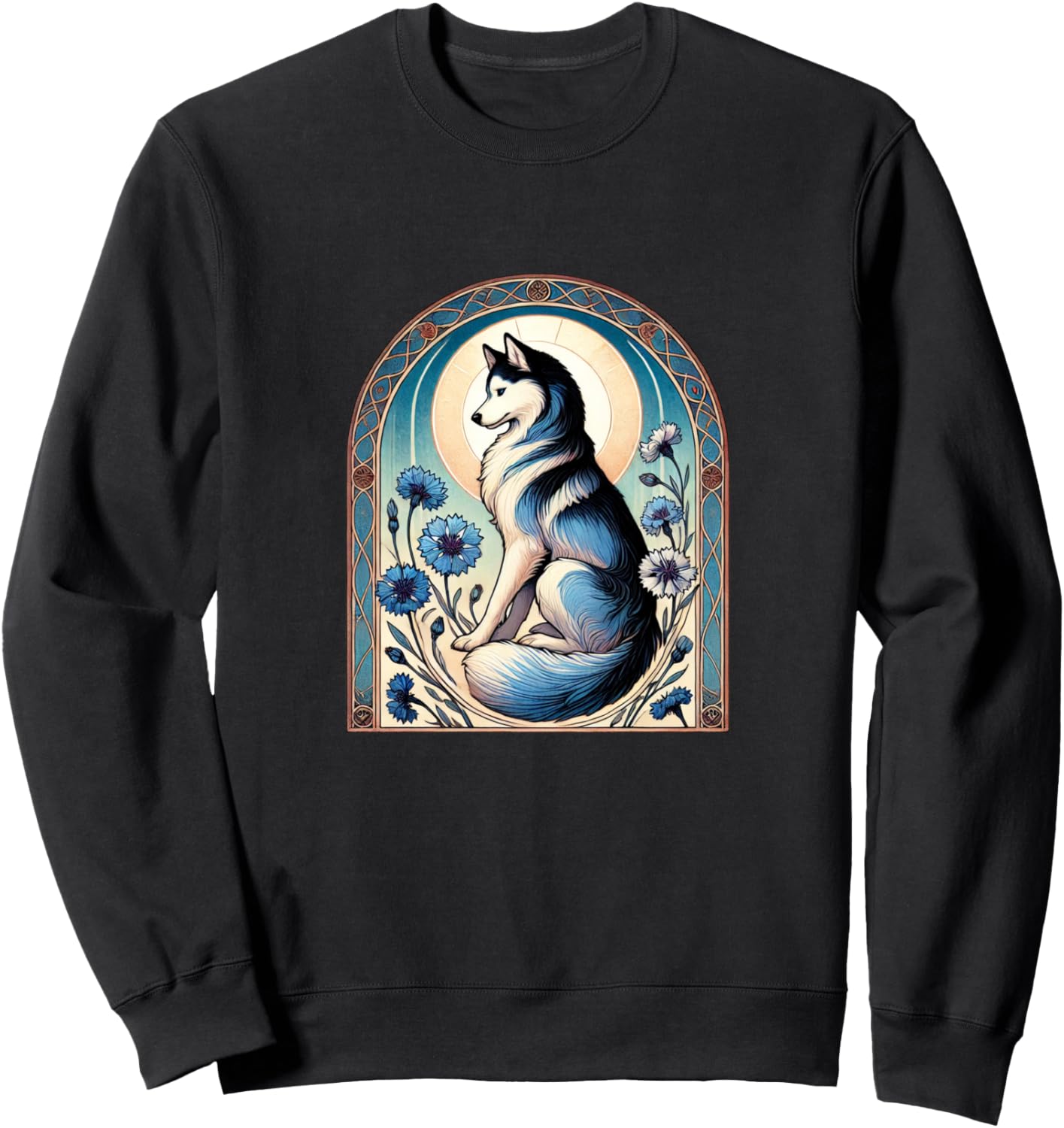 Иллюстрация сибирской хаски в стиле модерн. Толстовка с изображением хаски Retro Sibes Snugg, черный
Иллюстрация сибирской хаски в стиле модерн. Толстовка с изображением хаски Retro Sibes Snugg, черный