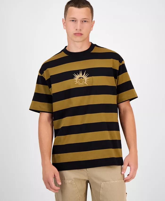 Мужская хлопковая футболка с полосками и принтом Hugo Boss, зеленый
Мужская хлопковая футболка с полосками и принтом Hugo Boss, зеленый