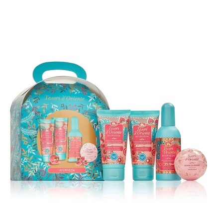 Tesori D'Oriente Ayurveda Aromatic Scent Shower Cream 75ml Body Cream 75ml Bath Bomb 100g
Tesori D'Oriente Ayurveda Aromatic Scent Shower Cream 75ml Body Cream 75ml Bath Bomb 100g