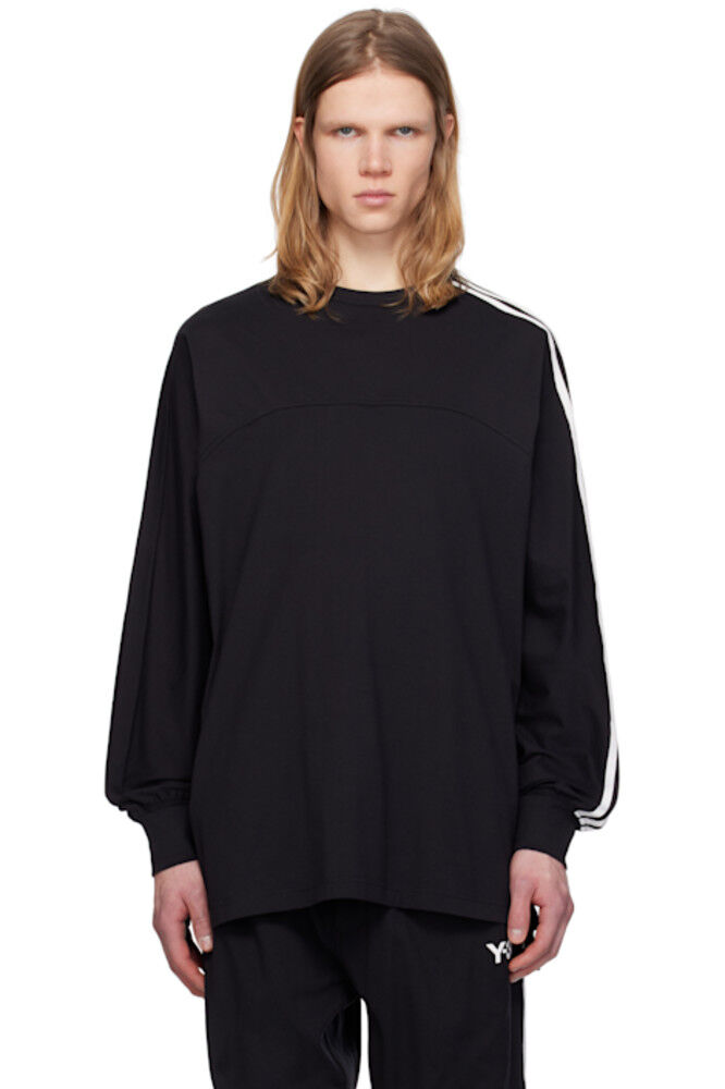 Черная футболка LS с тремя полосками Y-3
Черная футболка LS с тремя полосками Y-3