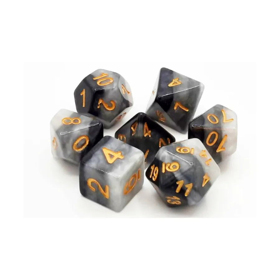 Поликомплект «От заката до рассвета» с золотом (7), Acrylic-Resin Dice - Gradient
Поликомплект «От заката до рассвета» с золотом (7), Acrylic-Resin Dice - Gradient