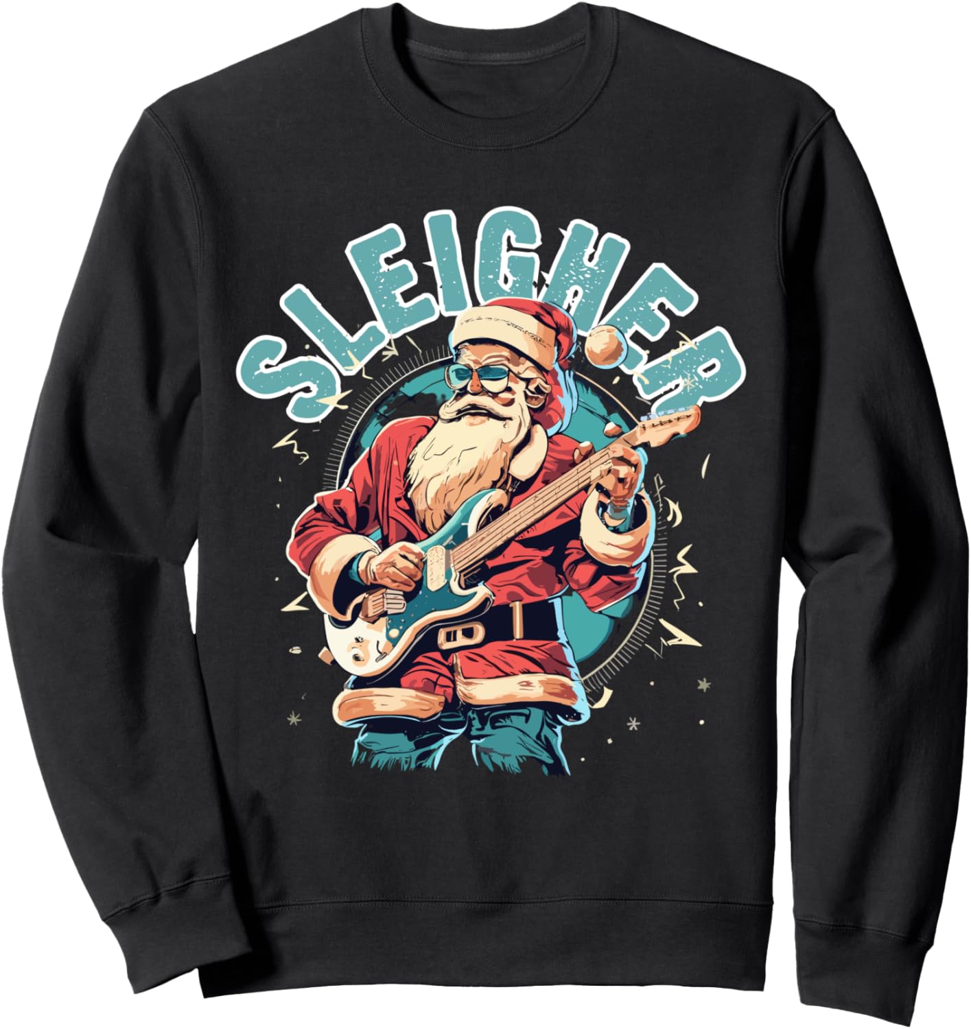 Толстовка с изображением Санта-Клауса и гитары на рождественских санях Sleigher Christmas Gifts, черный
Толстовка с изображением Санта-Клауса и гитары на рождественских санях Sleigher Christmas Gifts, черный