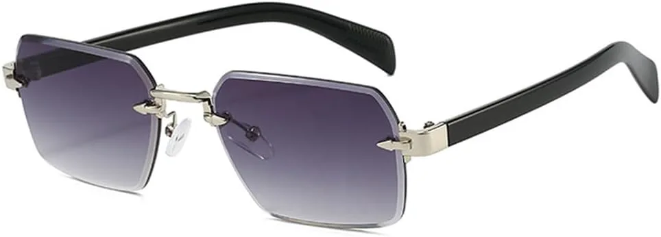 Квадратные солнцезащитные очки без оправы для женщин, прозрачные градиентные линзы, защита от УФ-излучения UV400 для мужчин, панк-очки LANGSER, Silver Gray Gradient
Квадратные солнцезащитные очки без оправы для женщин, прозрачные градиентные линзы, защита от УФ-излучения UV400 для мужчин, панк-очки LANGSER, Silver Gray Gradient