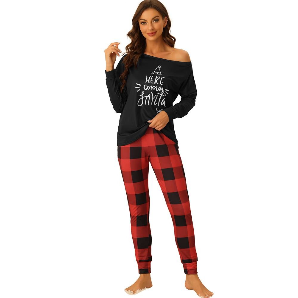 Женские пижамы с принтом лося, зимние комплекты для отдыха с длинными рукавами Cheibear, черный
Женские пижамы с принтом лося, зимние комплекты для отдыха с длинными рукавами Cheibear, черный