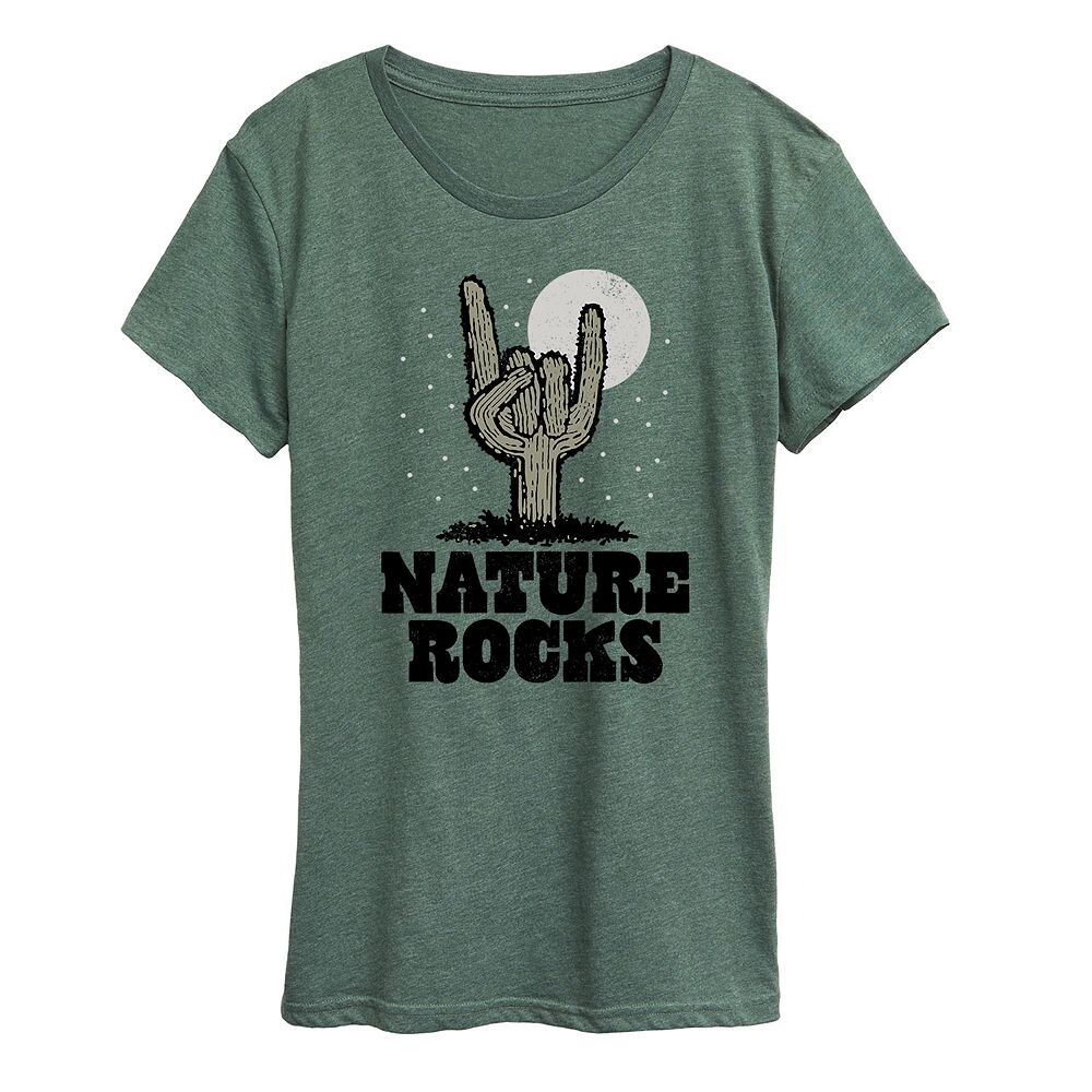 Женская футболка с рисунком Nature Rocks Licensed Character, цвет Heather Green
Женская футболка с рисунком Nature Rocks Licensed Character, цвет Heather Green
