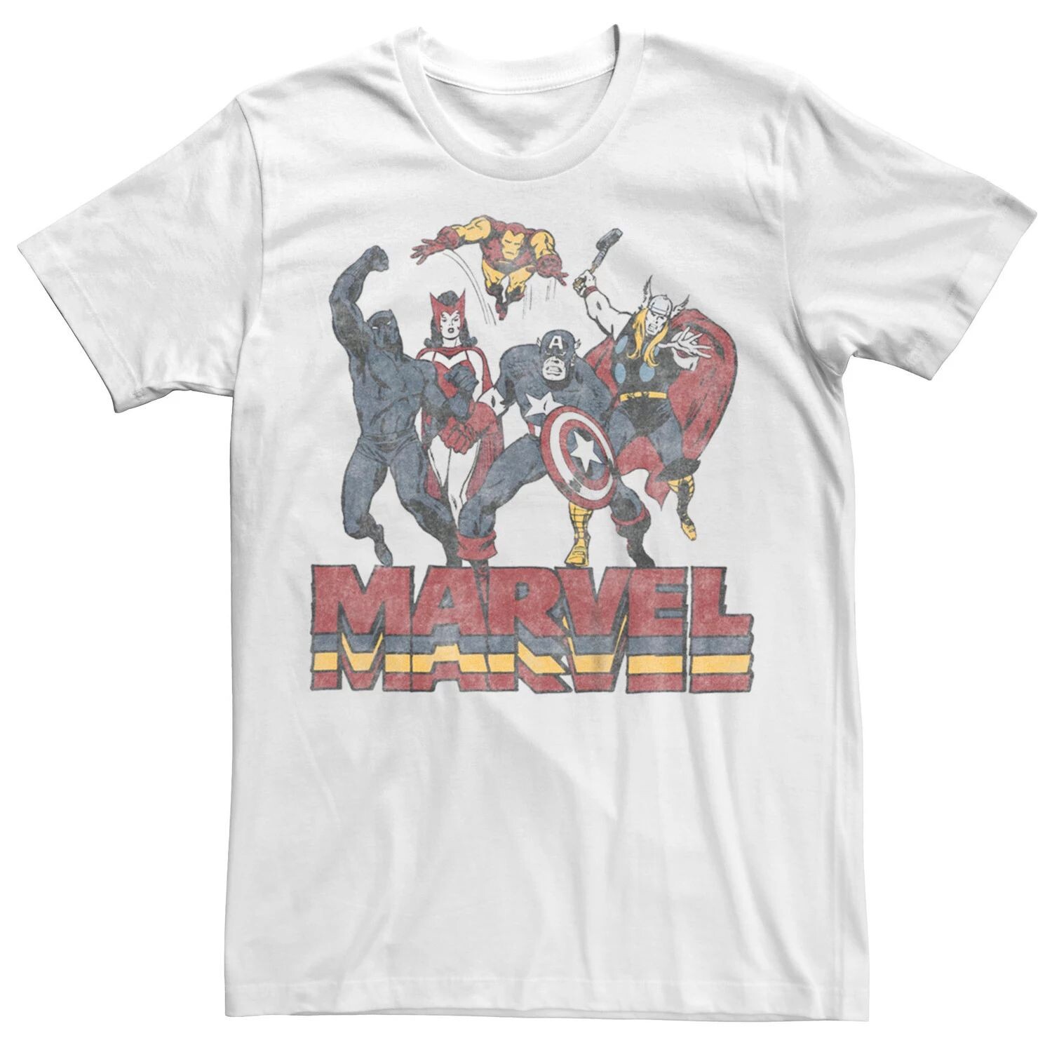 Мужская футболка с рисунком супергероев в винтажном стиле из комиксов Marvel Licensed Character
Мужская футболка с рисунком супергероев в винтажном стиле из комиксов Marvel Licensed Character