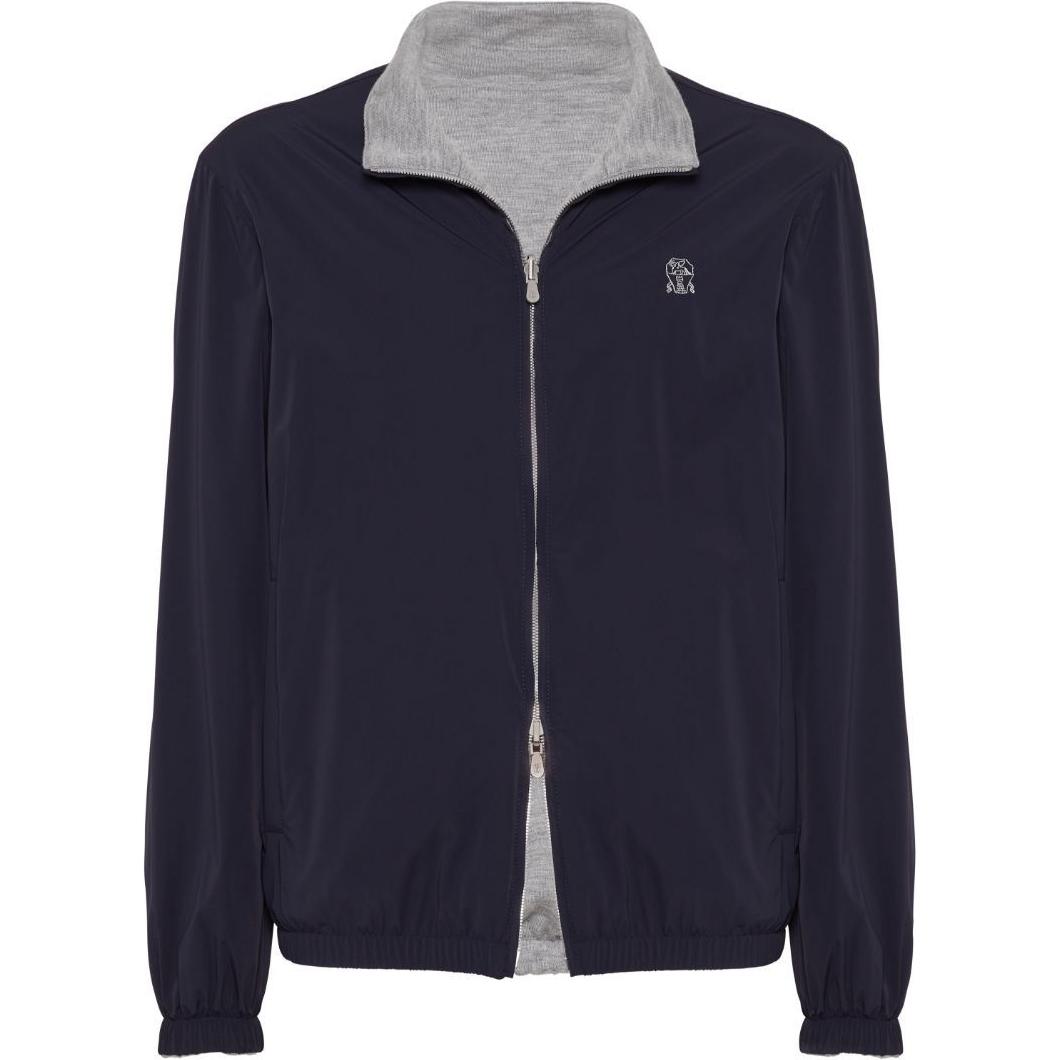 Реверсивная куртка на молнии Brunello Cucinelli, Полуночно-синий
Реверсивная куртка на молнии Brunello Cucinelli, Полуночно-синий