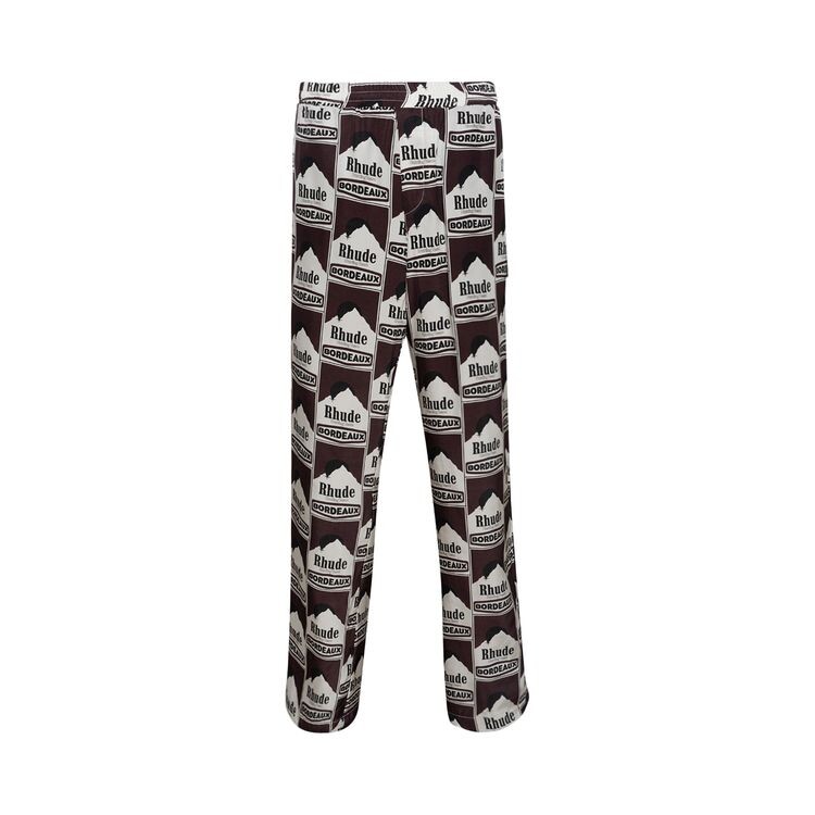 Брюки Rhude Moonlight Bordeaux Pajama Pant Maroon/Off White, красный 
Брюки Rhude Moonlight Bordeaux Pajama Pant Maroon/Off White, красный
