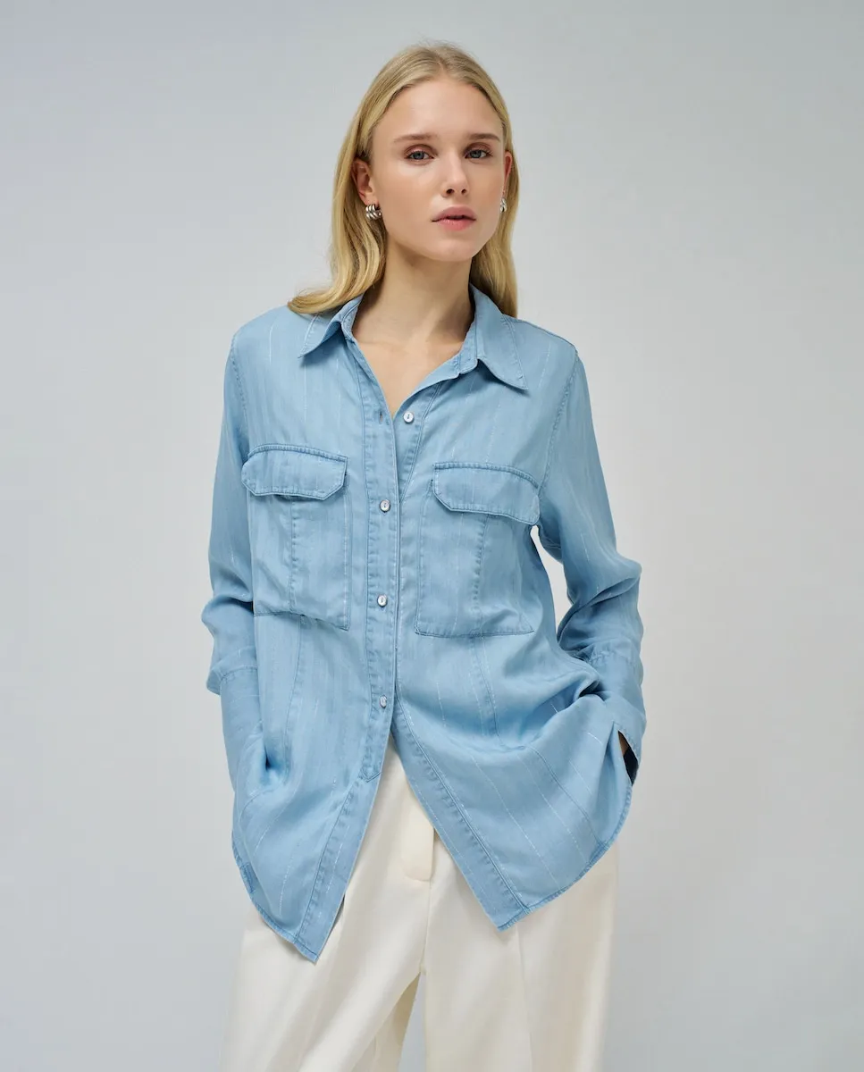 Женская джинсовая рубашка с блестками Salsa Jeans, синий
Женская джинсовая рубашка с блестками Salsa Jeans, синий