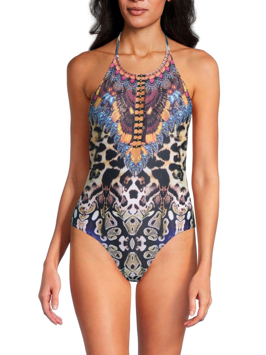 Слитный купальник True Colors с анималистичным принтом, расшитый бисером La Moda Clothing, черный мульти
Слитный купальник True Colors с анималистичным принтом, расшитый бисером La Moda Clothing, черный мульти