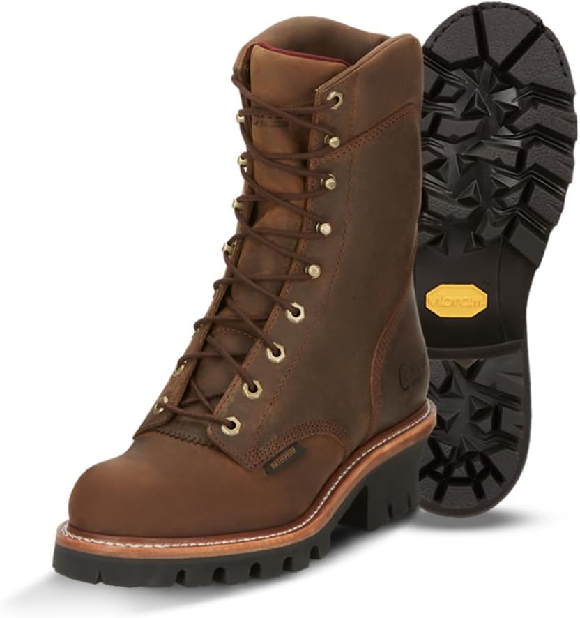 Защитные сапоги Chippewa Super DNA 9 с водонепроницаемой мембраной - модель EH с усиленным носком - противоскользящие и термоустойчивые ботинки - из кожи полного зерна - с амортизирующим воротником T-Bar, Bay Apache
Защитные сапоги Chippewa Super DNA 9 с водонепроницаемой мембраной - модель EH с усиленным носком - противоскользящие и термоустойчивые ботинки - из кожи полного зерна - с амортизирующим воротником T-Bar, Bay Apache