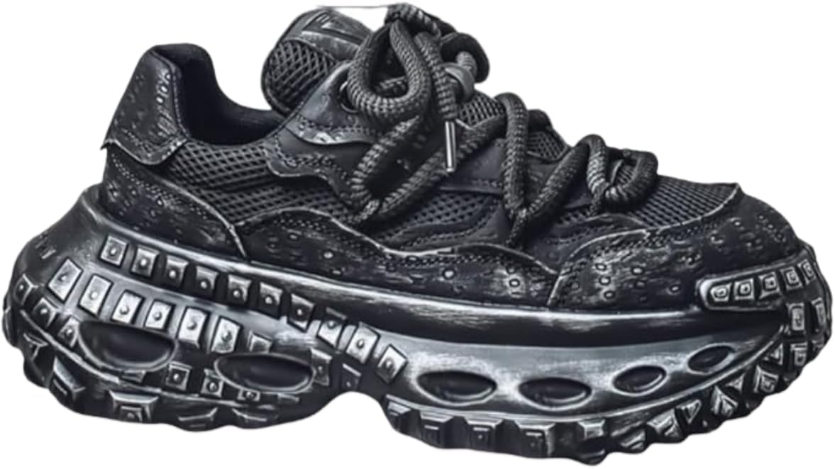 Мужские дышащие модные кроссовки на платформе с толстой подошвой для увеличения роста, для прогулок и тренировок, массивные кроссовки на шнуровке Lexamen, черный
Мужские дышащие модные кроссовки на платформе с толстой подошвой для увеличения роста, для прогулок и тренировок, массивные кроссовки на шнуровке Lexamen, черный