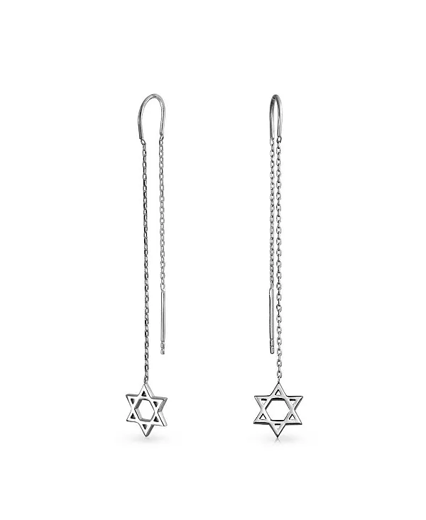 Серьги-Подвески в форме звезды Давида из стерлингового серебра - стиль "продеватель" Bling Jewelry, silver
Серьги-Подвески в форме звезды Давида из стерлингового серебра - стиль "продеватель" Bling Jewelry, silver