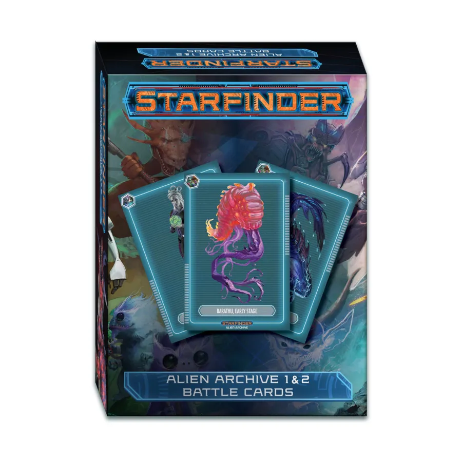 Бокс-сет Alien Archive 1 & 2 Battle Cards, Starfinder Role Playing Game - Core & Assorted
Бокс-сет Alien Archive 1 & 2 Battle Cards, Starfinder Role Playing Game - Core & Assorted