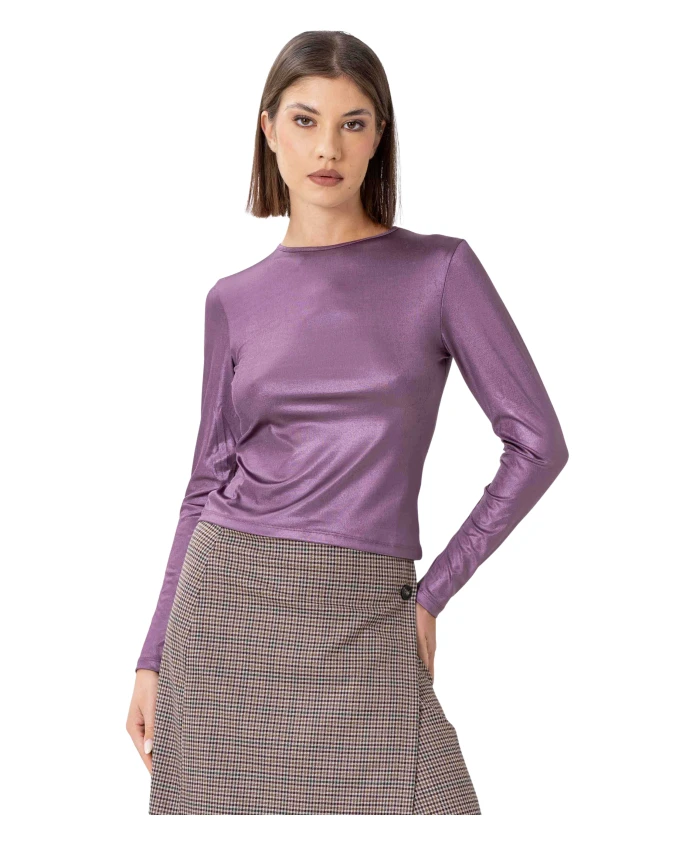 Мягкий, блестящий, облегающий свитер Kocca, фиолетовый
Мягкий, блестящий, облегающий свитер Kocca, фиолетовый