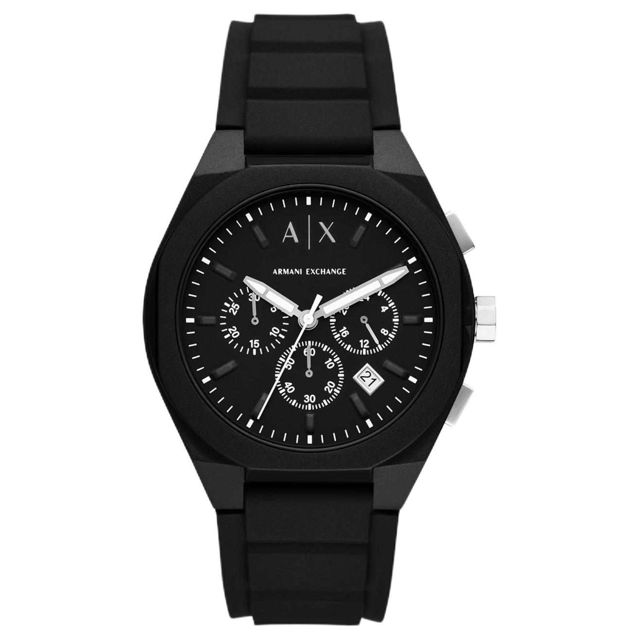 ARMANI EXCHANGE Мужские часы AE с кварцевым механизмом, силиконовым ремешком, черным циферблатом 44 мм
ARMANI EXCHANGE Мужские часы AE с кварцевым механизмом, силиконовым ремешком, черным циферблатом 44 мм