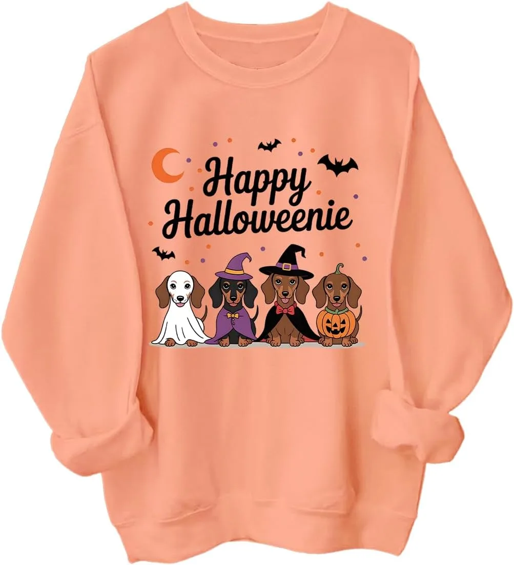 Толстовка с принтом таксы Happy Halloweenie
Толстовка с принтом таксы Happy Halloweenie