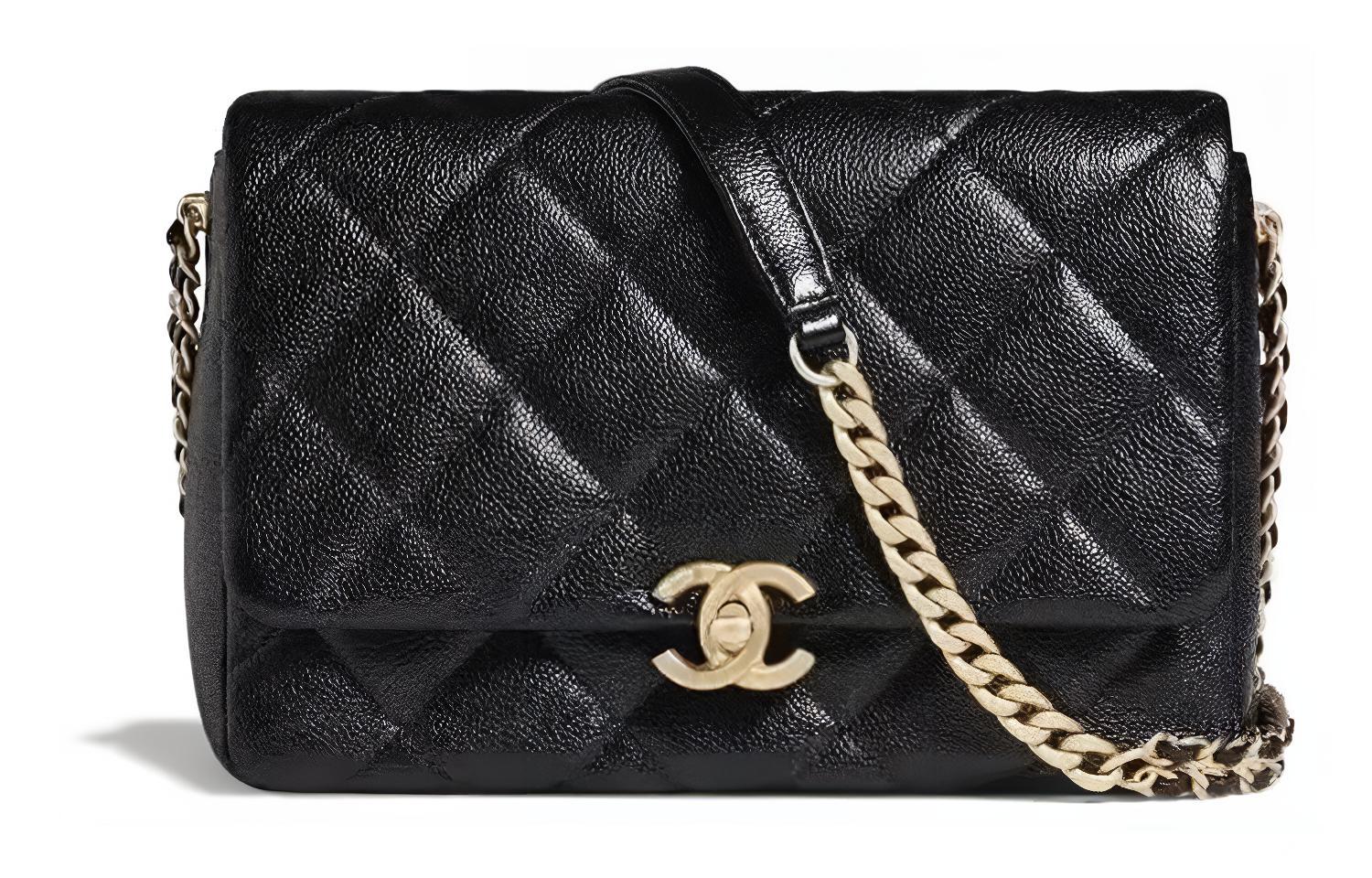 Зернистая тисненая кожаная сумка-рот с наплечным ремнем через плечо женская черная CHANEL
Зернистая тисненая кожаная сумка-рот с наплечным ремнем через плечо женская черная CHANEL