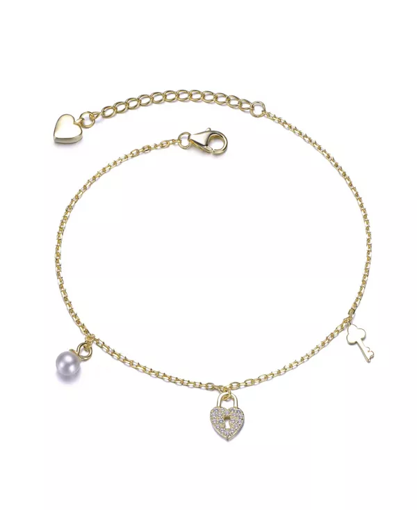 Браслет с несколькими подвесками, покрытый 14-каратным золотом, прозрачными кубическими цирконами и перламутром Gigigirl, gold
Браслет с несколькими подвесками, покрытый 14-каратным золотом, прозрачными кубическими цирконами и перламутром Gigigirl, gold