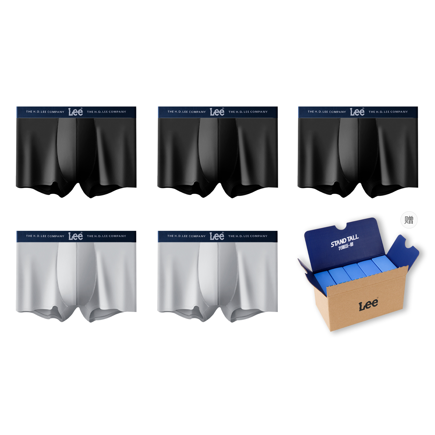 Lee Подарочный набор мужского белья 5 пар
Lee Подарочный набор мужского белья 5 пар