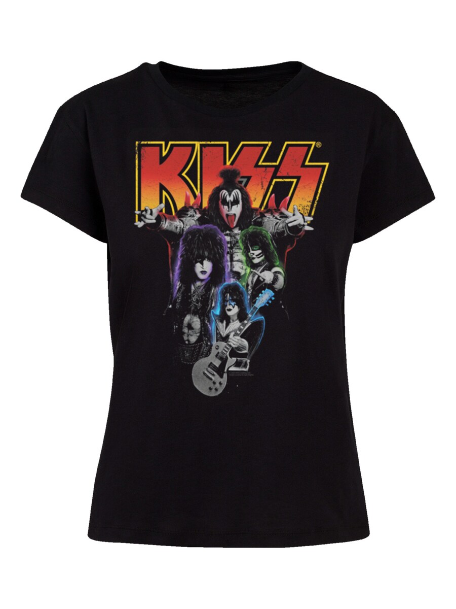 Рубашка F4NT4STIC Kiss Neon Band, черный 
Рубашка F4NT4STIC Kiss Neon Band, черный